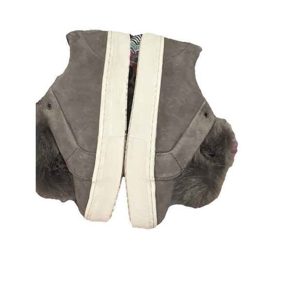 Sam‎ Edelman Gray Pom Pom Leya Slip On Suede Sneakers Size 7m New - Picture 4 of 8